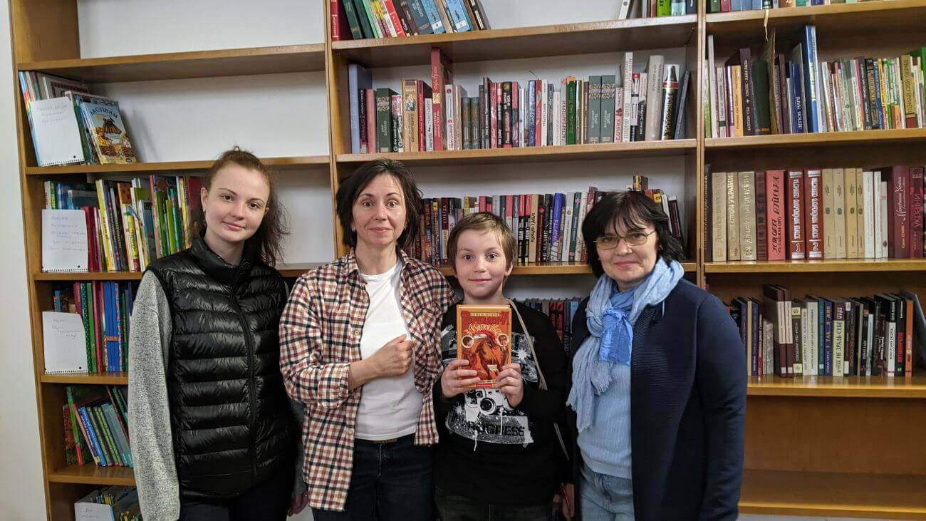 Photo of the first volunteers and library readers